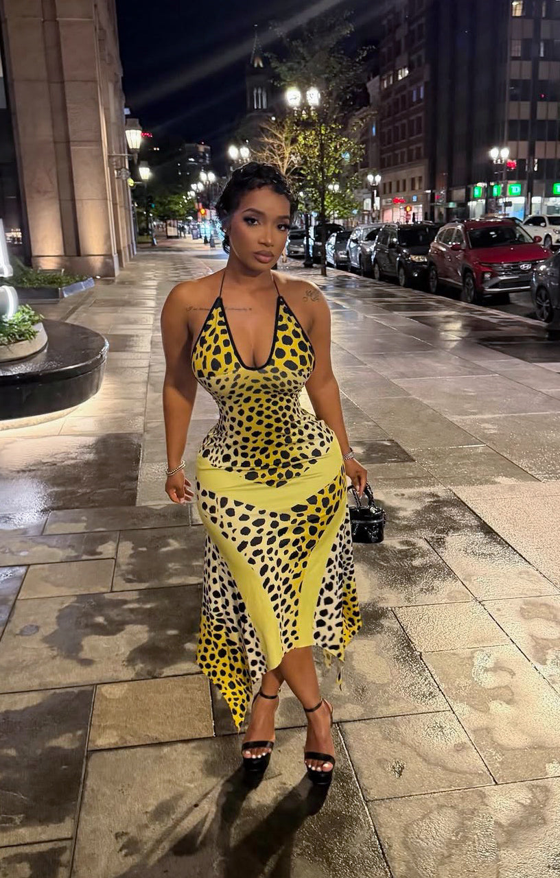 “SIENNA” WILD PRINT MAXI DRESS
