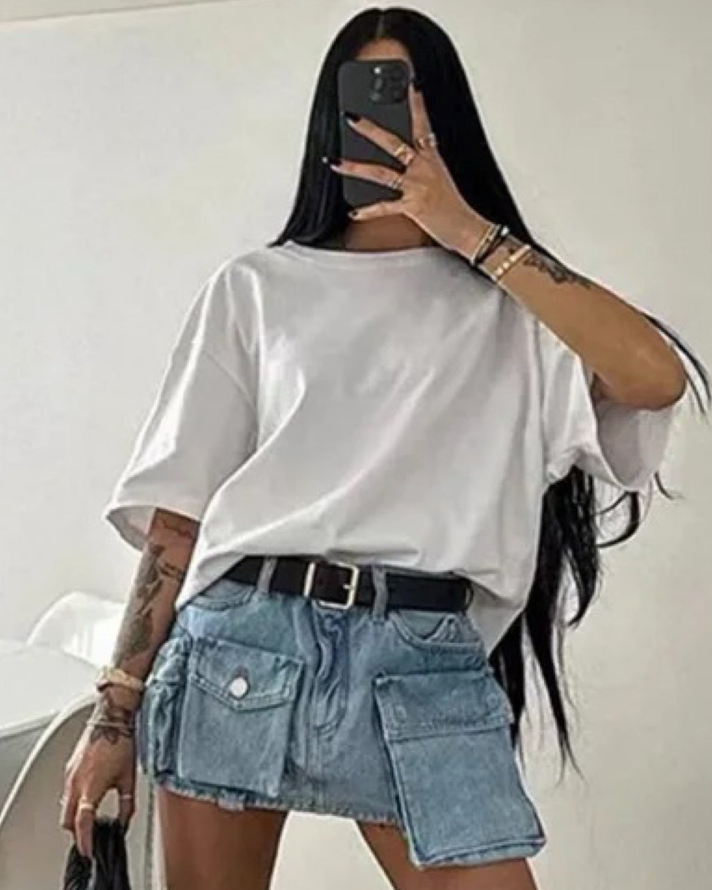 Denim Mini Skirt