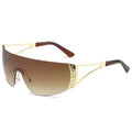 Diana Brown Tinted Gold Frame Stunning Shades