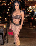 Lace Cheetah Pants Set