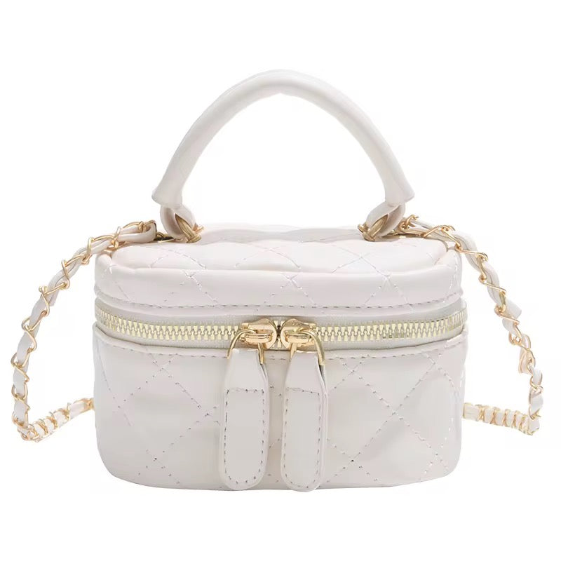 Cream Bucket Mini Purse