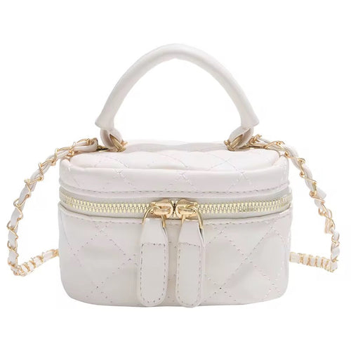 Cream Bucket Mini Purse
