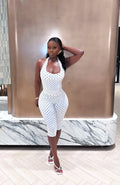 “NOELLE” HALTER CAPRI SET