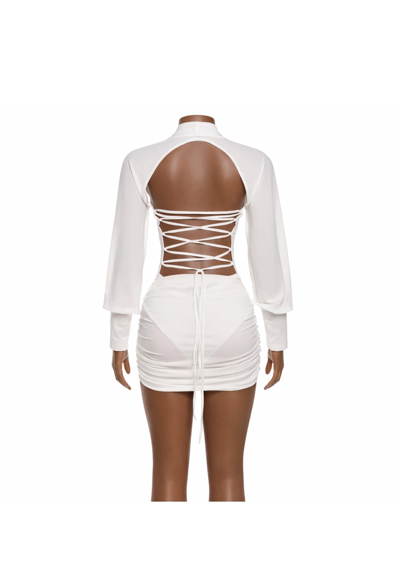“JUNIA” DRAPE MINI DRESS