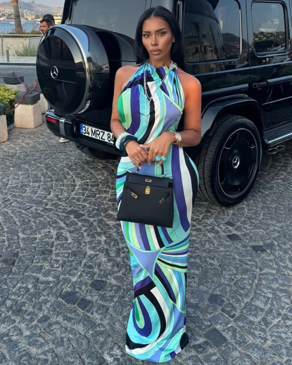 Kiwi Midi Halter Dress