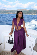 “MELISSA” DRAPE MIDI DRESS