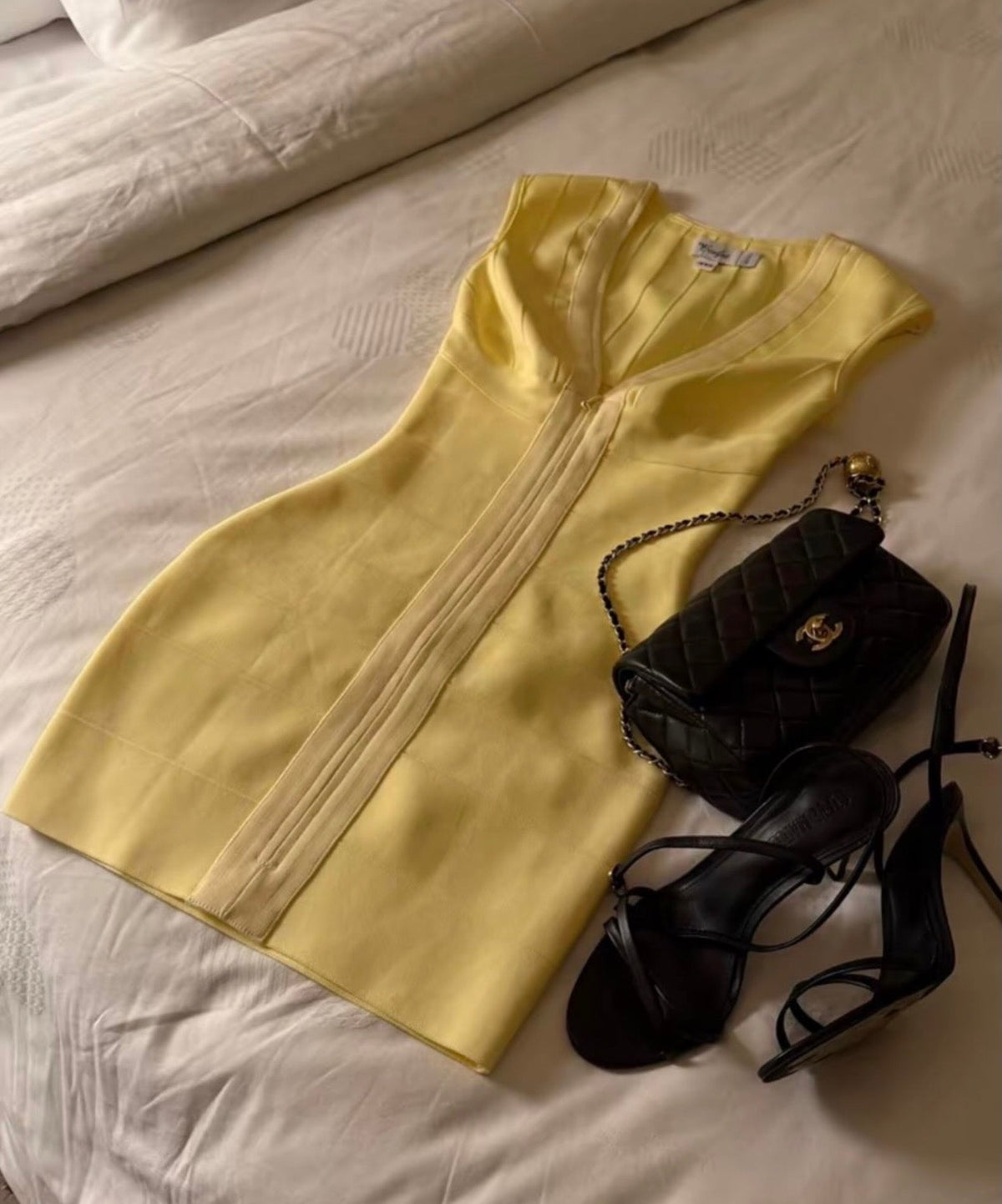 “MONIQUE” BANDAGE DRESS (S-XL) YELLOW