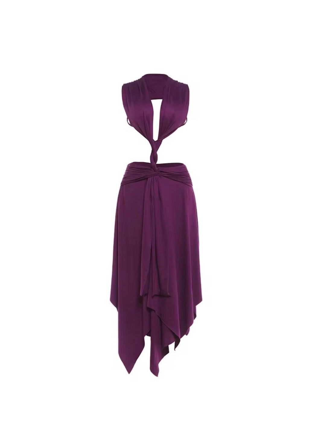 “MELISSA” DRAPE MIDI DRESS