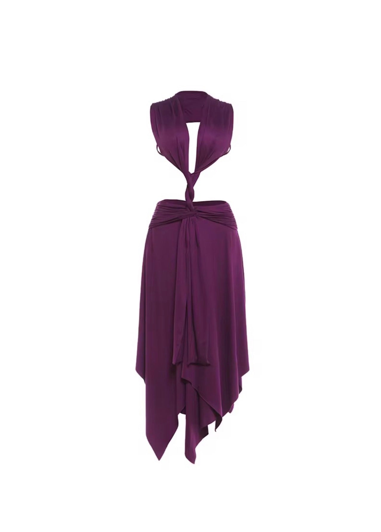 “MELISSA” DRAPE MIDI DRESS