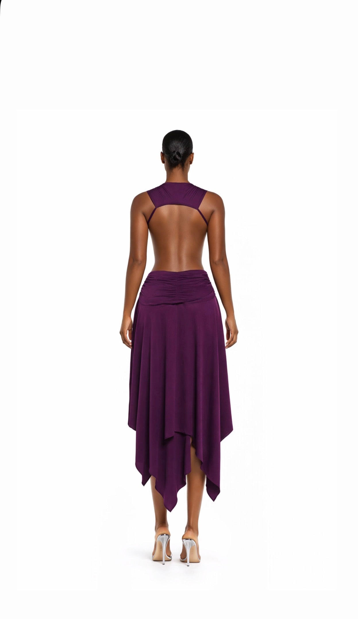 “MELISSA” DRAPE MIDI DRESS