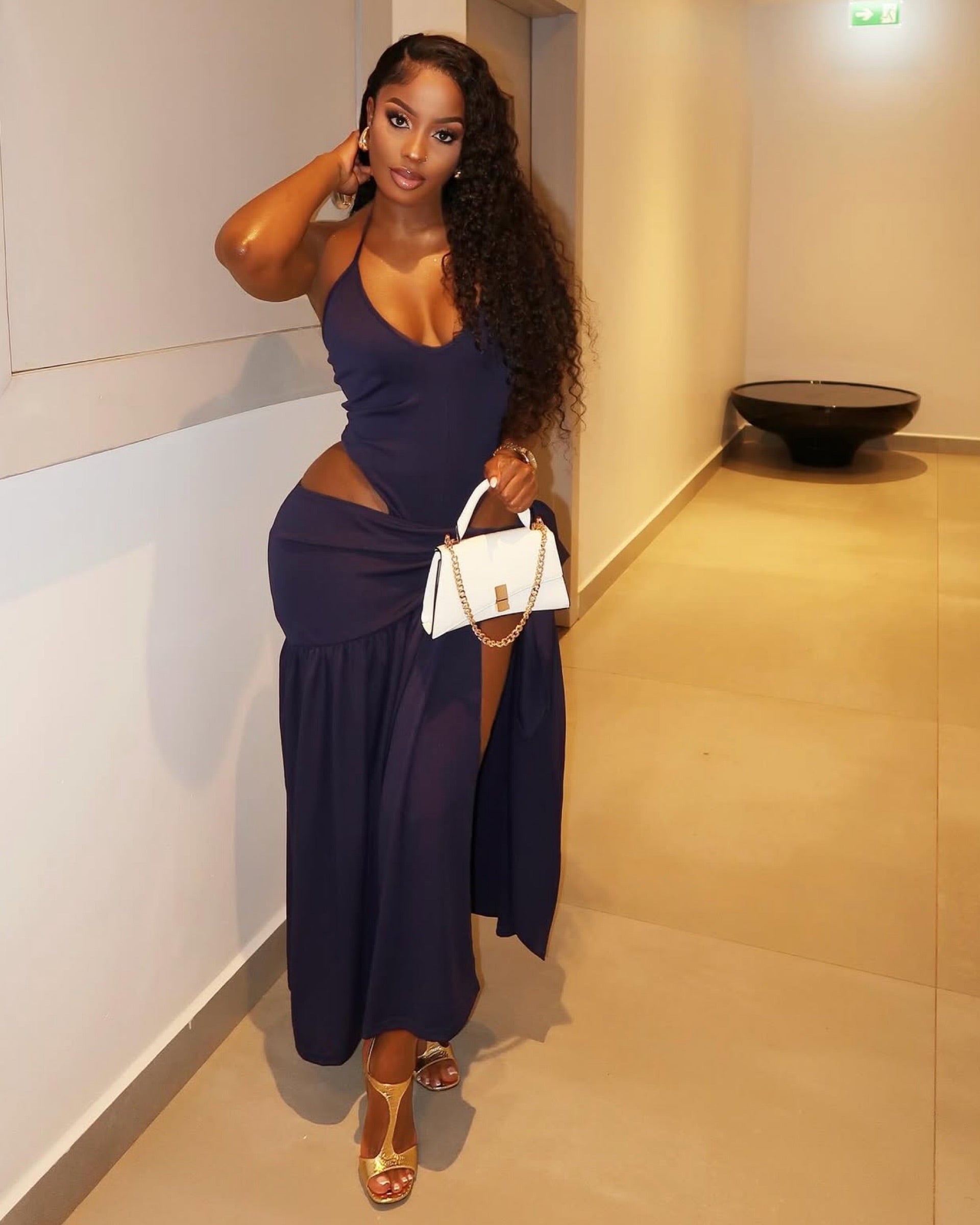 Tulum Skirt Set Navy