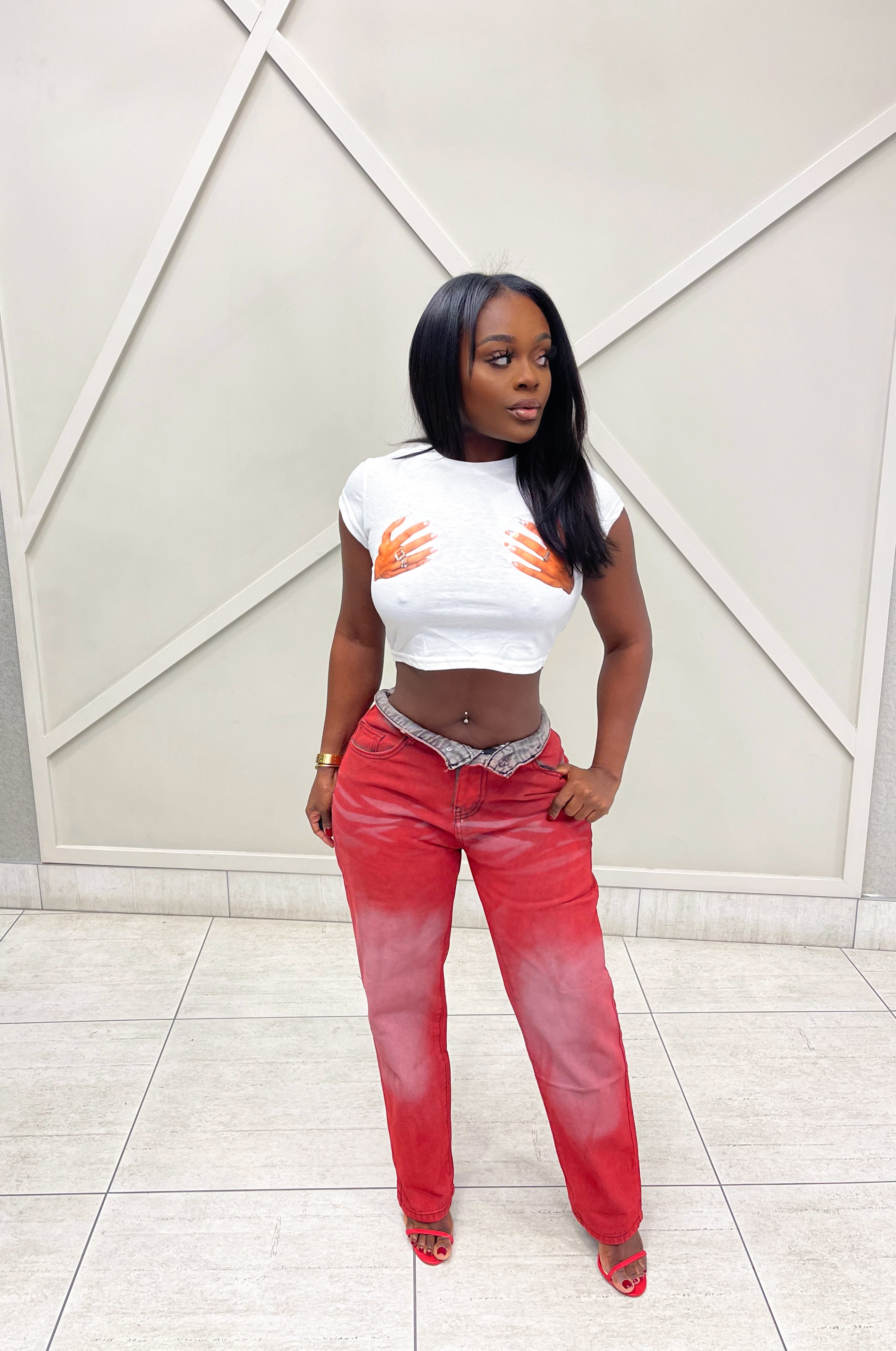 “FIRE FADE” DENIM PANTS