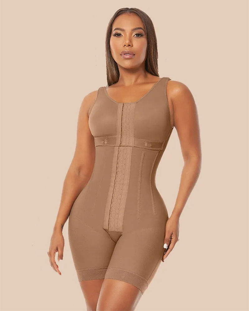 Cross Back Support Mid Length With Snap Button Shapewear Peru