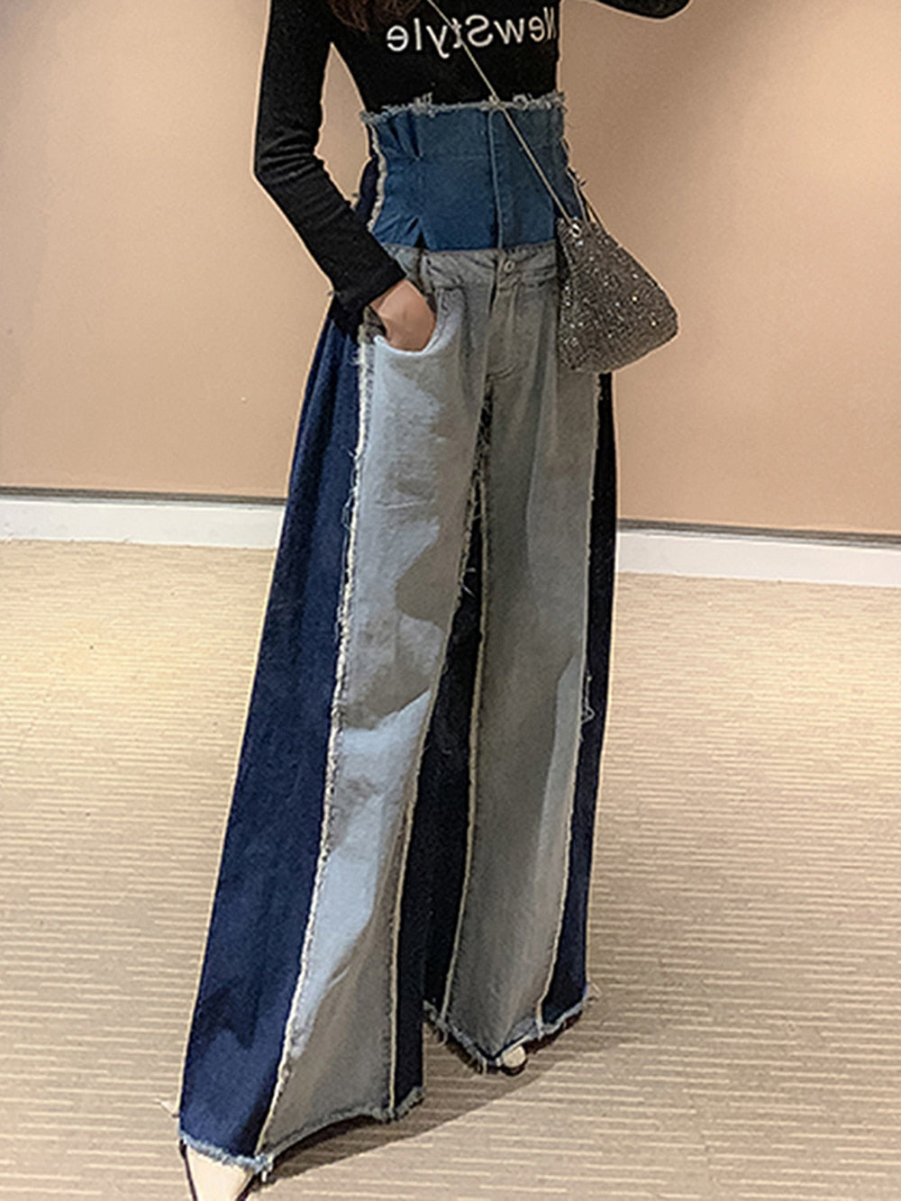 Influencers High Waist Wide Leg Jeans