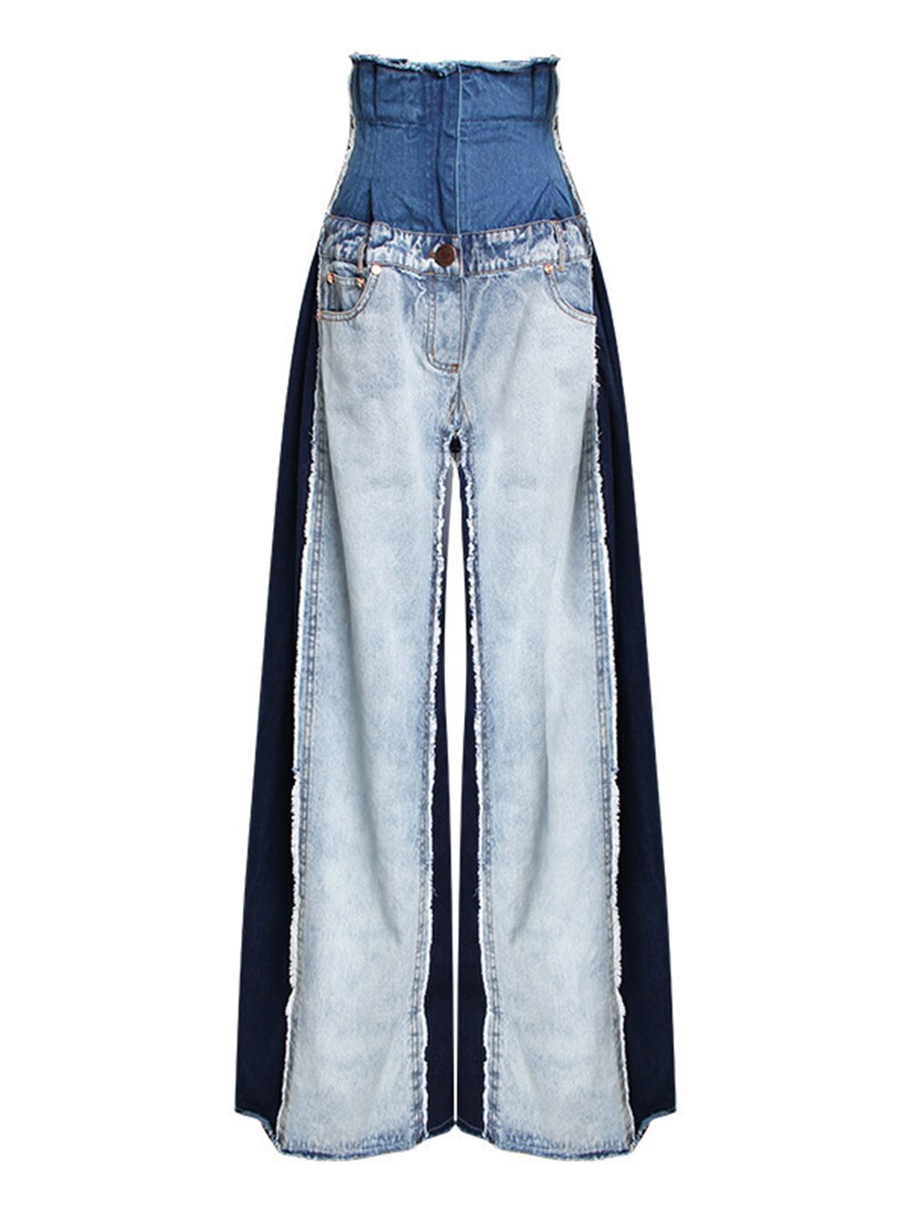 Influencers High Waist Wide Leg Jeans Blue