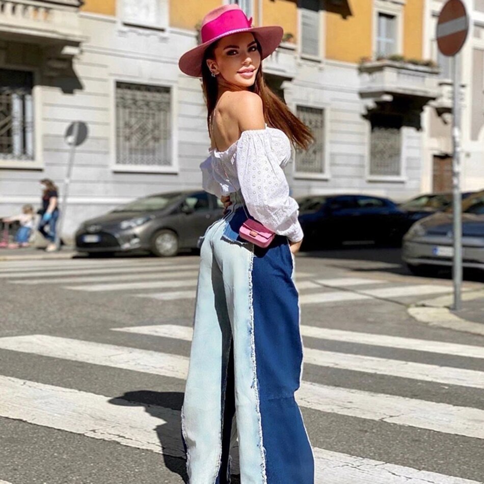 Influencers High Waist Wide Leg Jeans