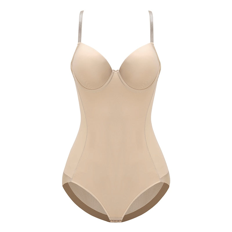 It Girl Snatched Bodysuit beige