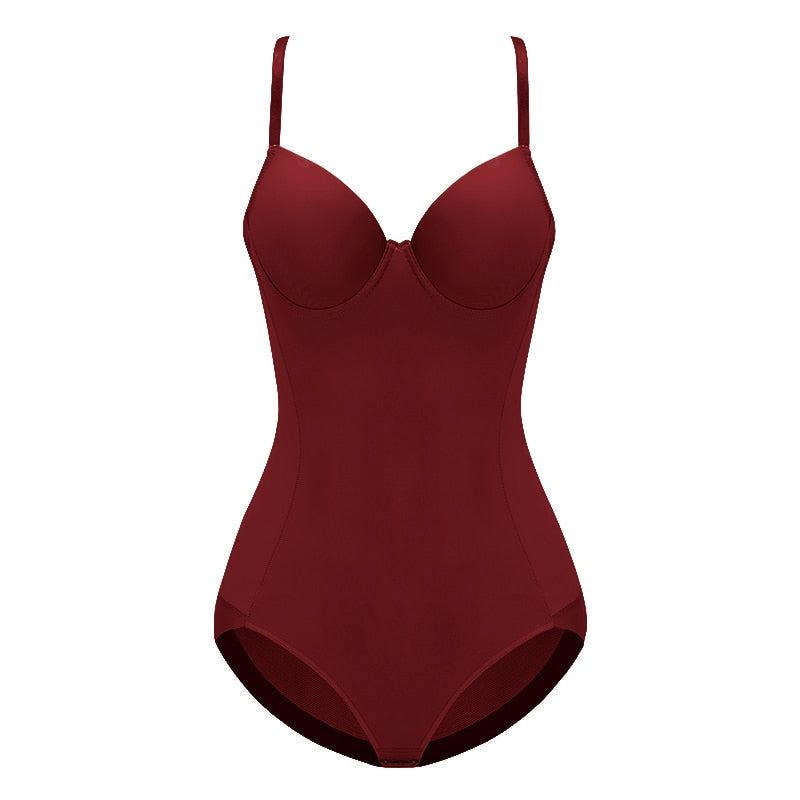 It Girl Snatched Bodysuit wine