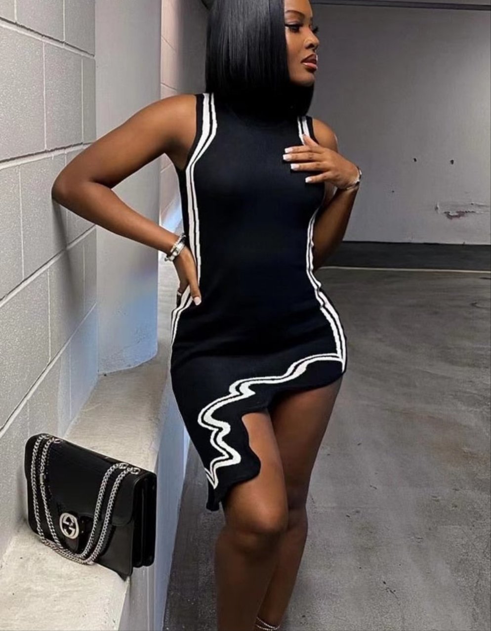 Jaimee Bodycon Mini Dress black