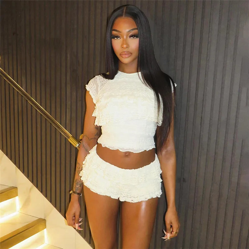 Jana Ruffles Short Set