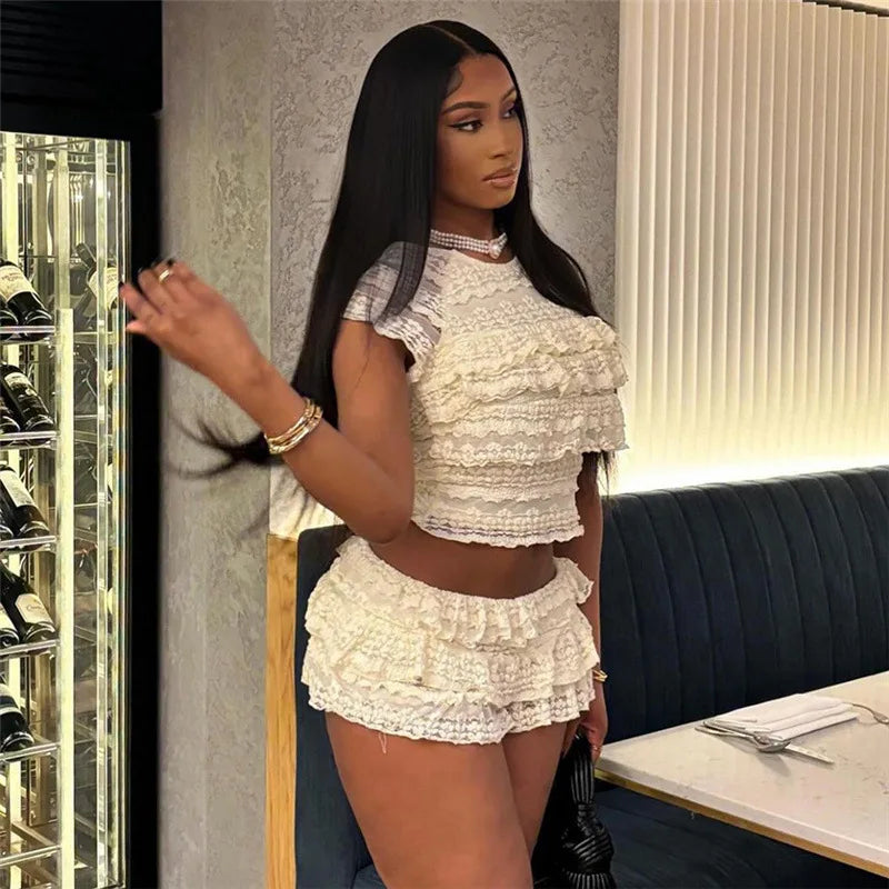 Jana Ruffles Short Set