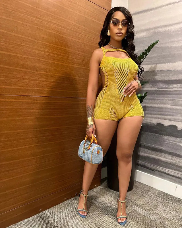 Jebena Knit Crochet Romper