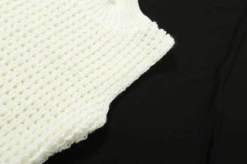 Josiah Knit Crochet Tassel Mini Dress