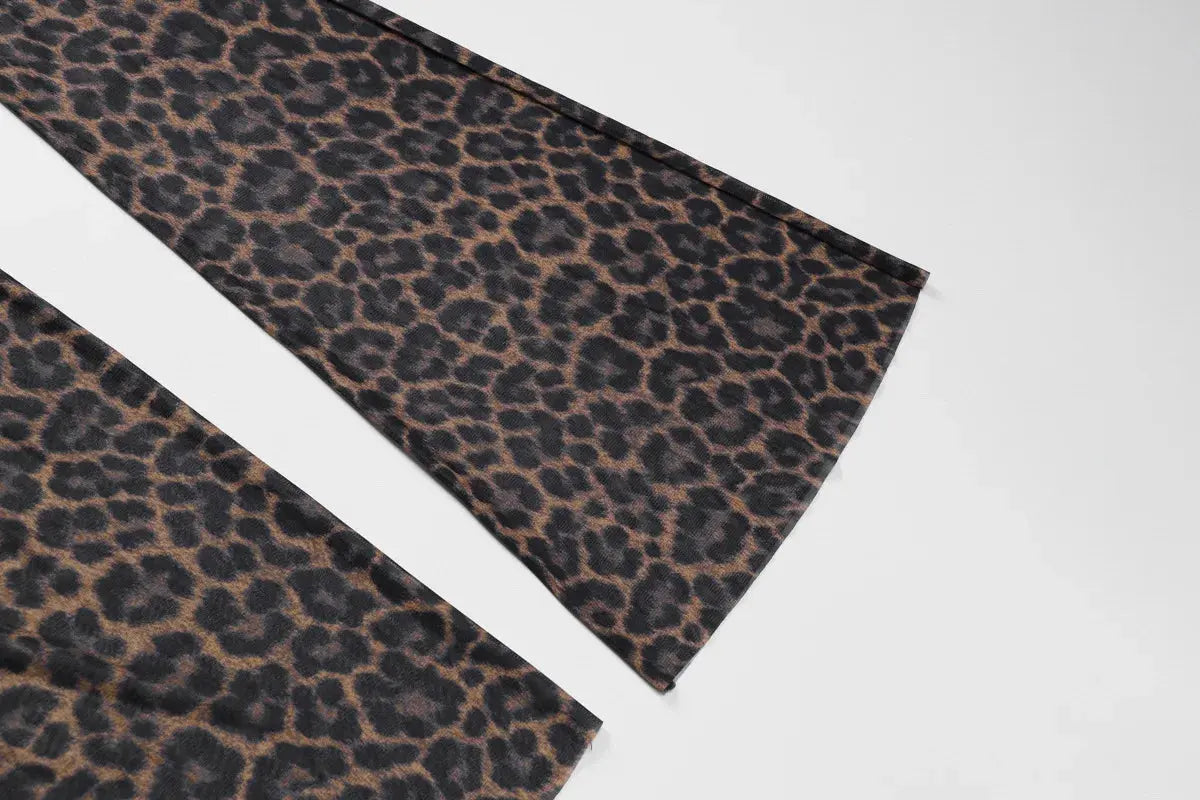 Joya Leopard Mesh Jumpsuit