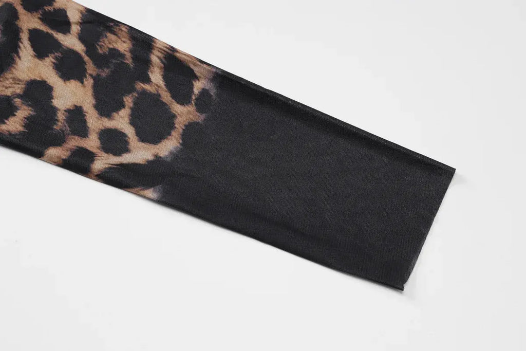 Joya Leopard Mesh Jumpsuit