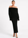 Keep It Knit Maxi Dress Black