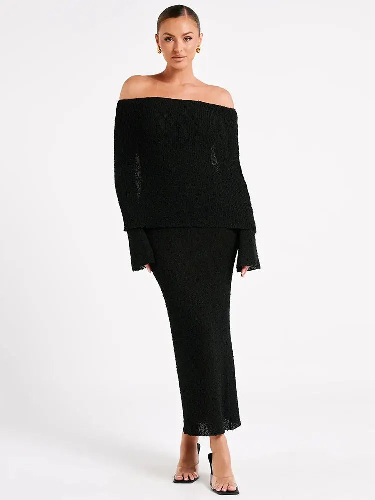 Keep It Knit Maxi Dress Black