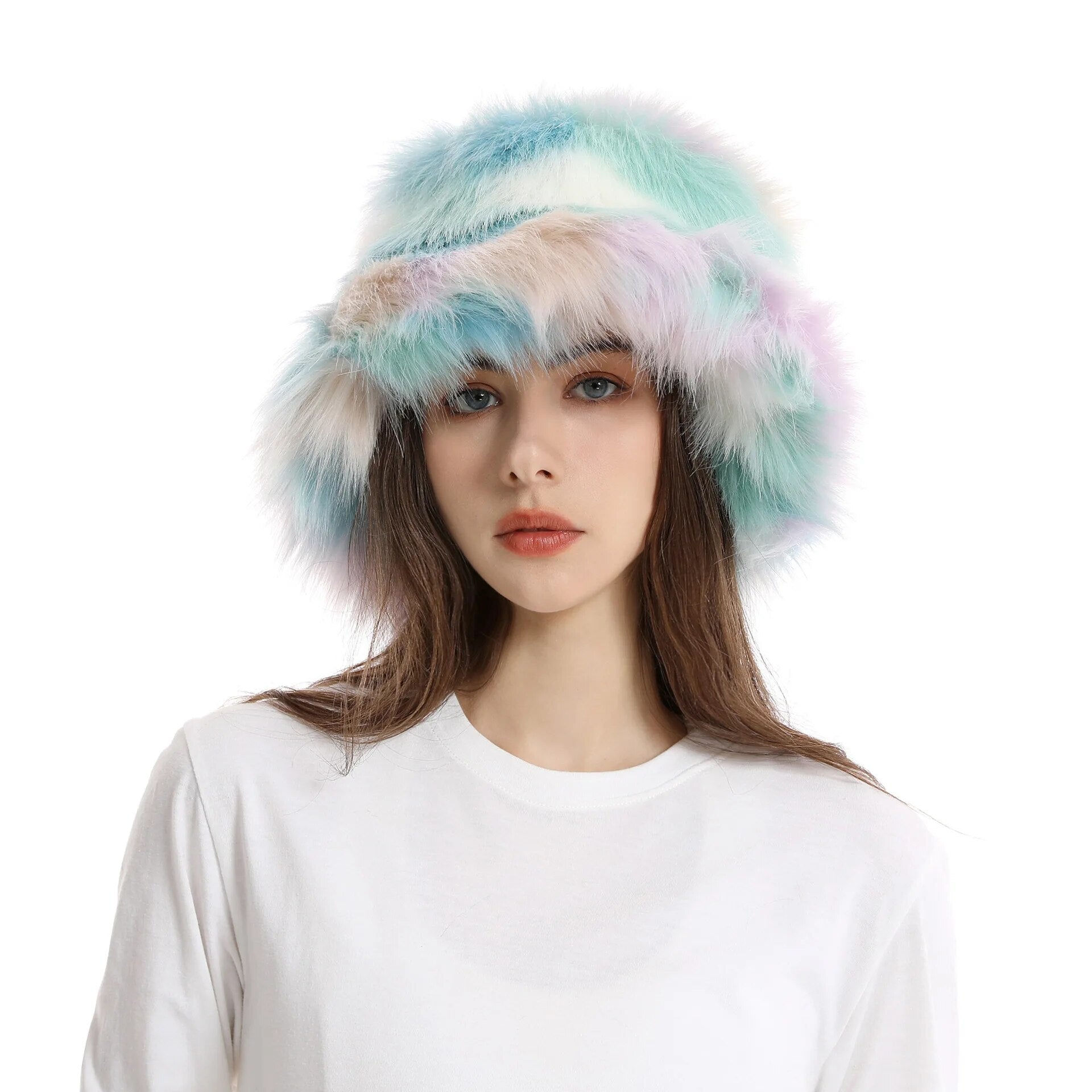 Keep Warm Fur Bucket Hat 29 56-58cm