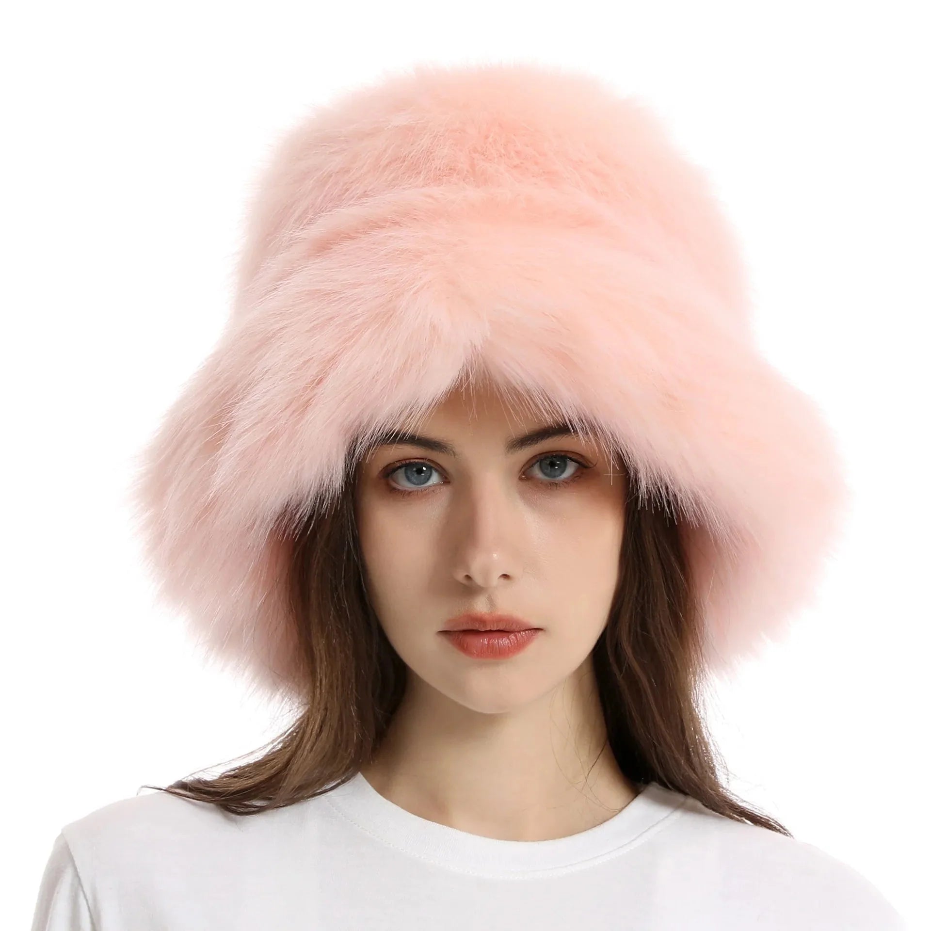 Keep Warm Fur Bucket Hat 21 56-58cm