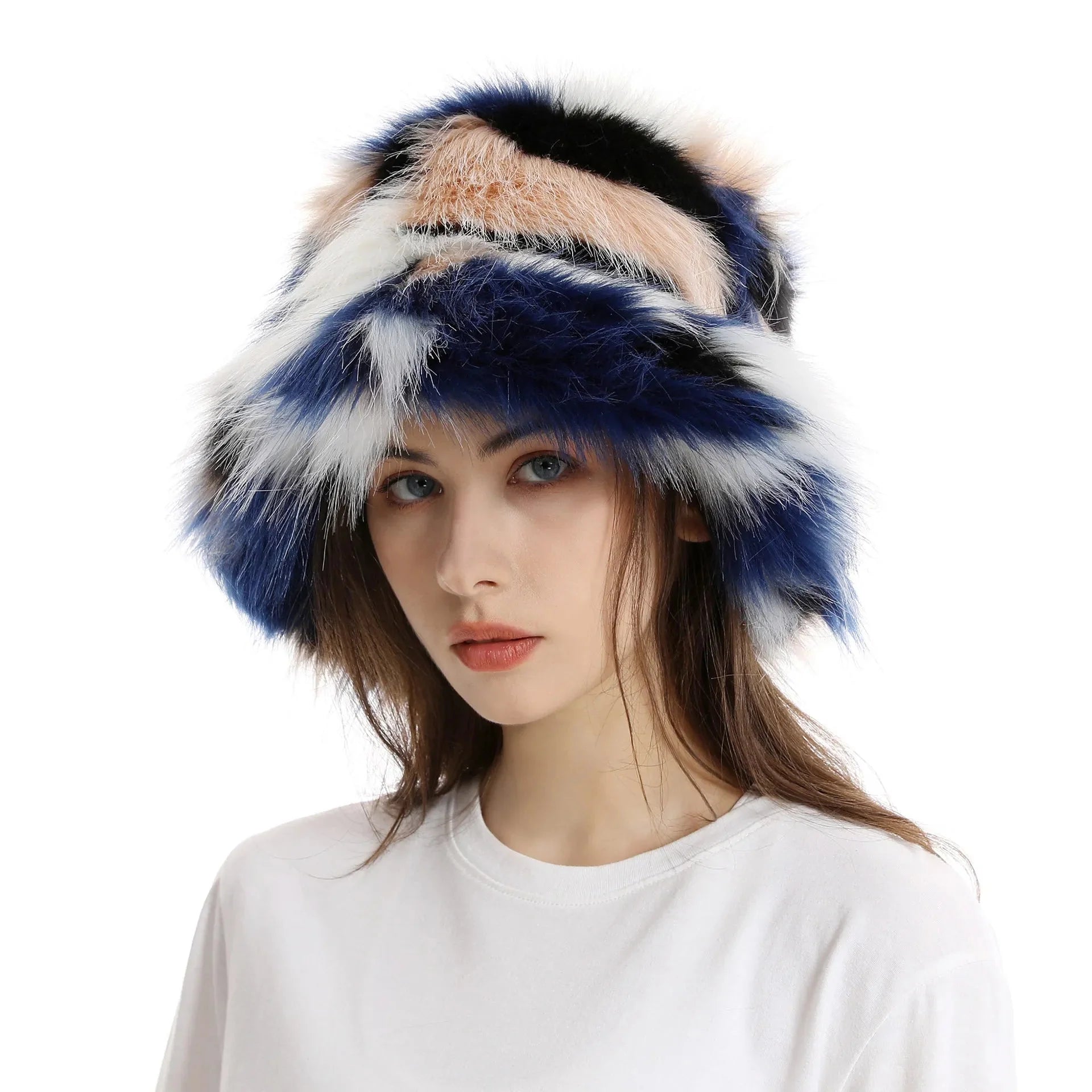 Keep Warm Fur Bucket Hat 26 56-58cm