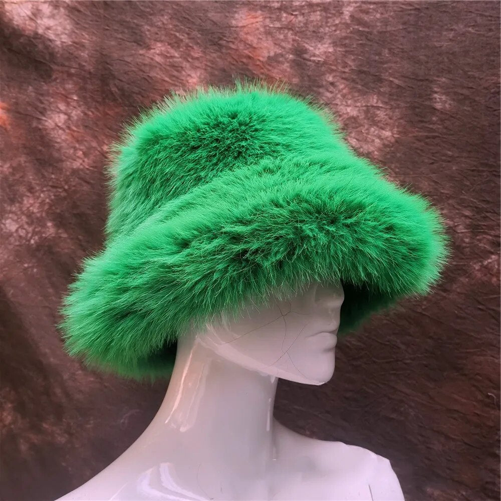 Keep Warm Fur Bucket Hat