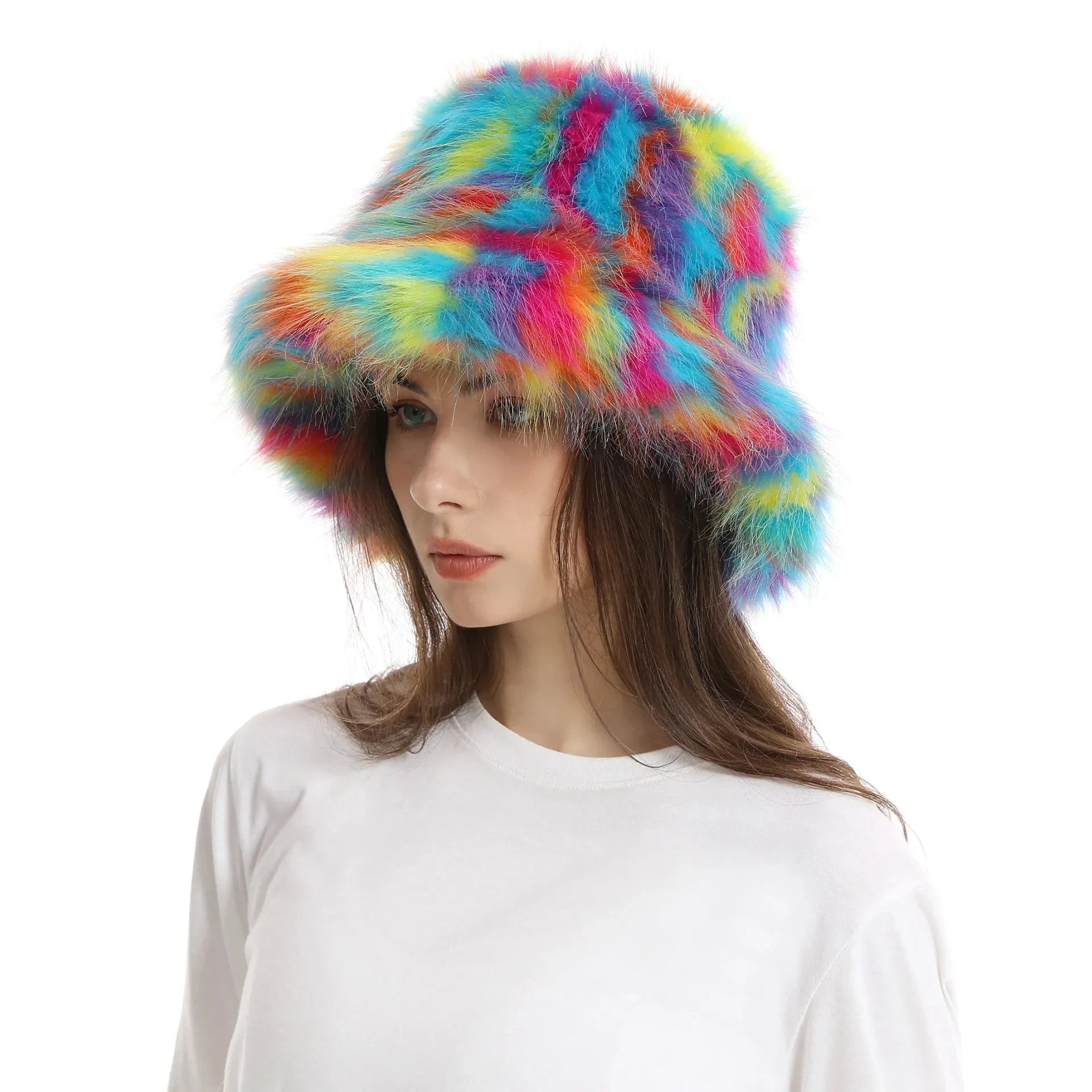 Keep Warm Fur Bucket Hat 24 56-58cm