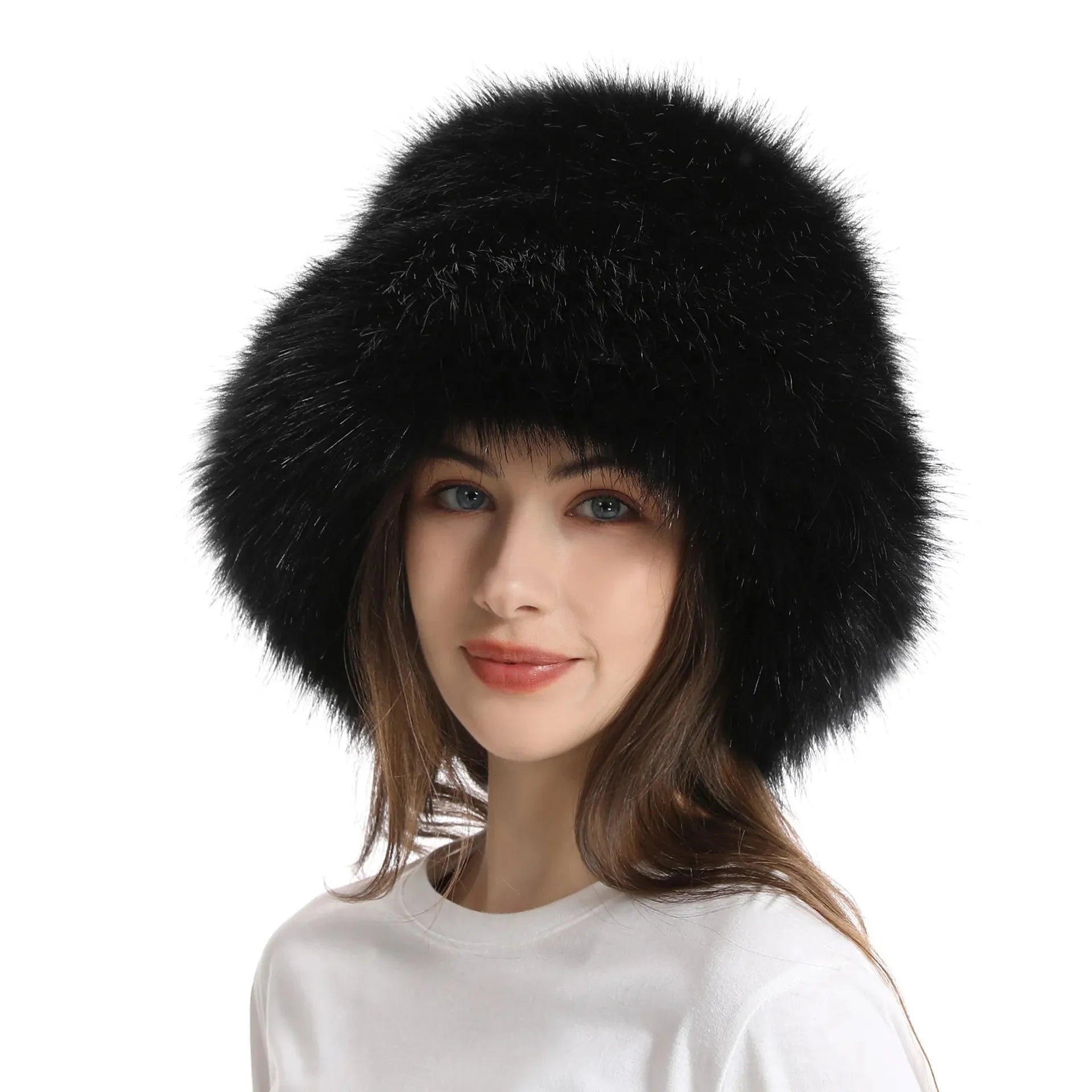 Keep Warm Fur Bucket Hat 20 56-58cm
