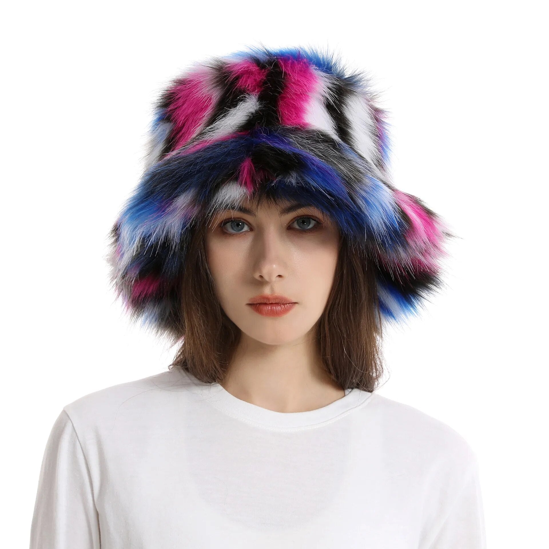 Keep Warm Fur Bucket Hat 31 56-58cm