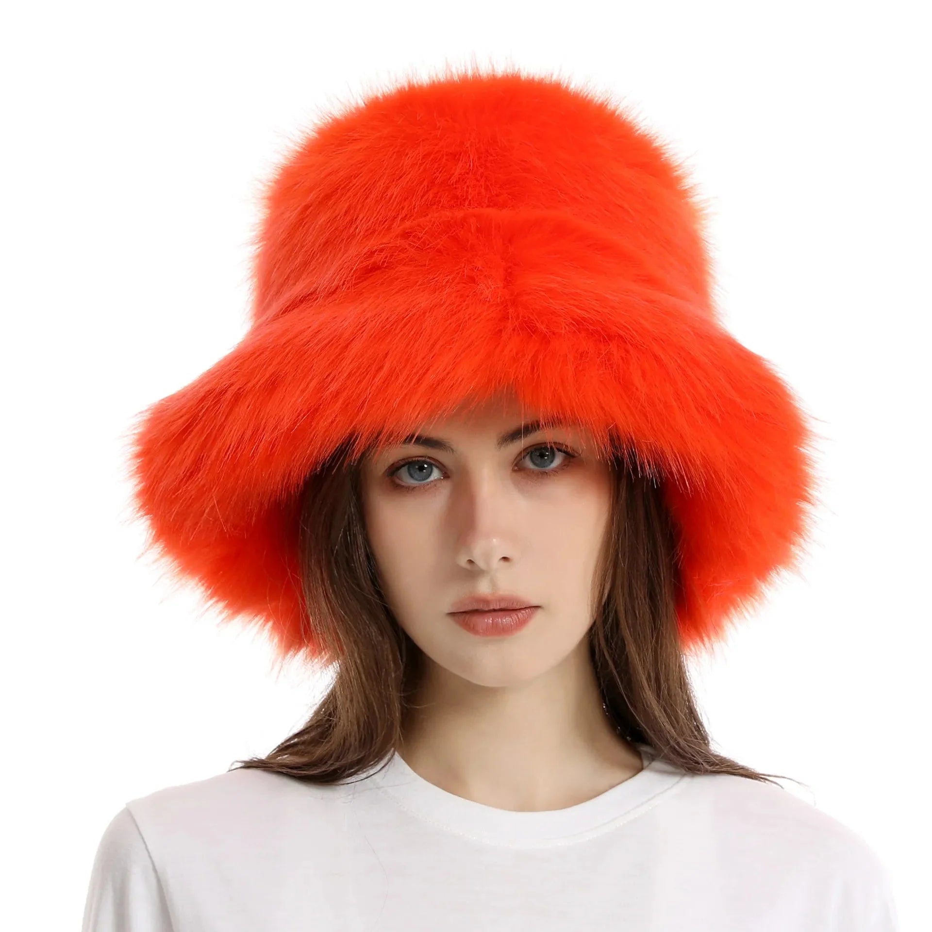 Keep Warm Fur Bucket Hat 15 56-58cm