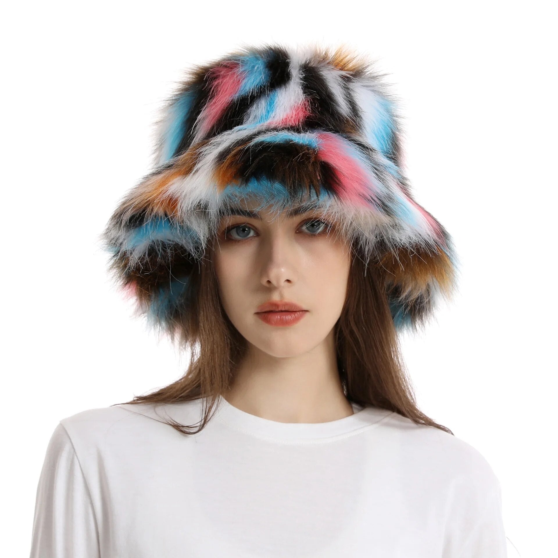 Keep Warm Fur Bucket Hat 30 56-58cm