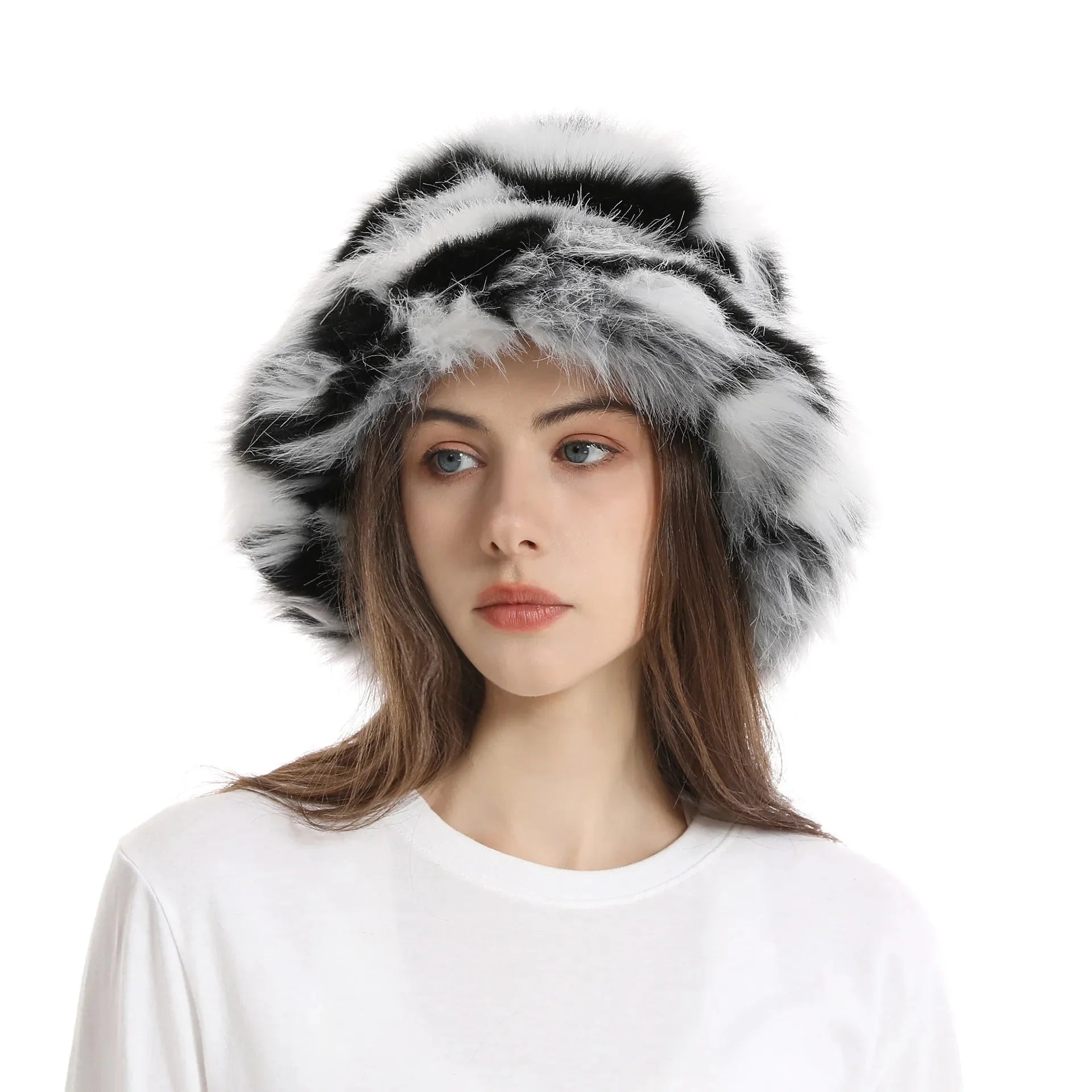 Keep Warm Fur Bucket Hat 25 56-58cm