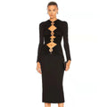 Keira Bandage Midi Dress Black