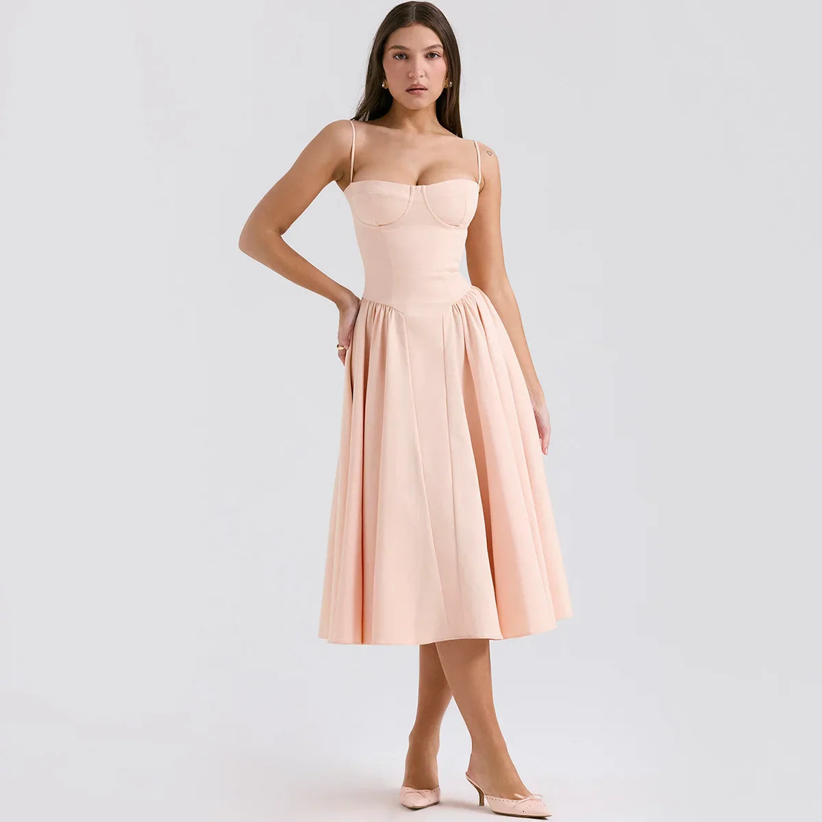 Kellie Flare Midi Dress as photo