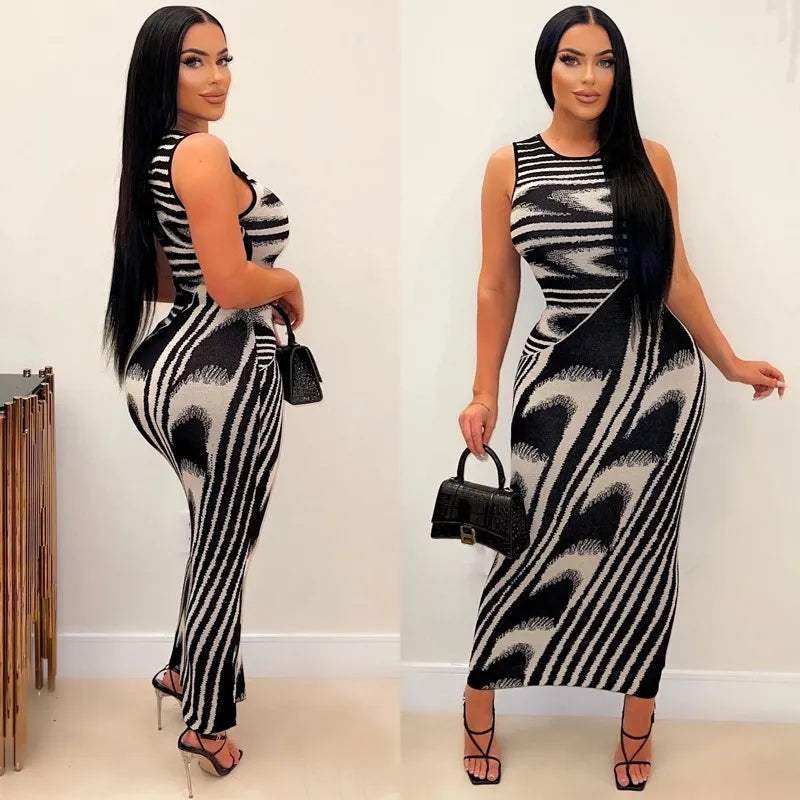 Laura Striped Maxi Dress
