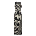 Laura Striped Maxi Dress Black