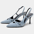 Lexica Pointed Toe Heels Denim blue