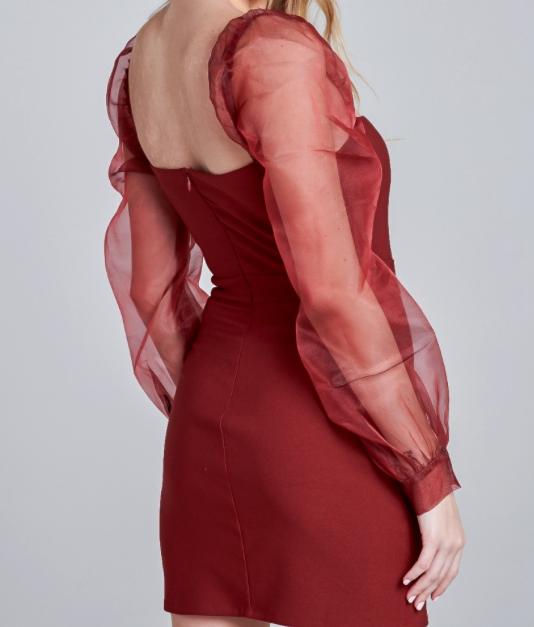 Linda Mini Dress - Wine
