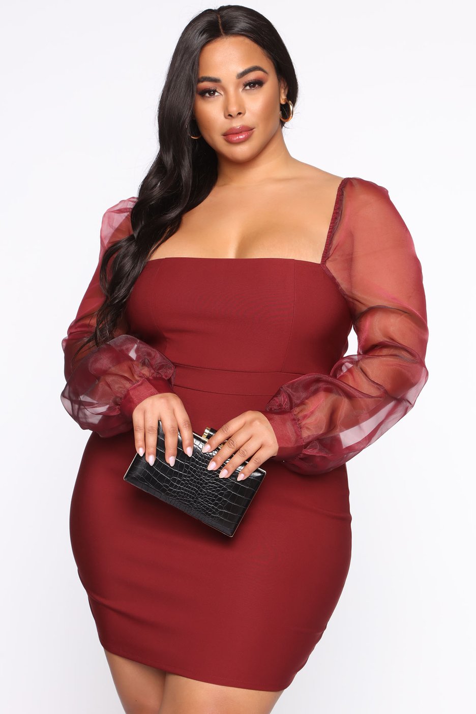 Linda Mini Dress - Wine