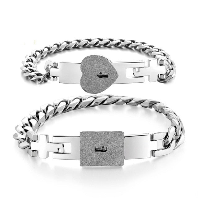 Love Heart Lock Bracelet Multi