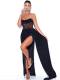 Love Off-Shoulder Velvet Maxi Dress black